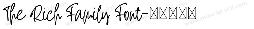 The Rich Family Font字体转换